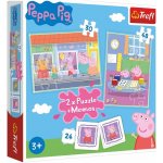 Trefl 2v1 + pexeso Prasátko Peppa/Peppa Pig 27,5x20,5cm v krabici 28x28x6cm – Zboží Živě