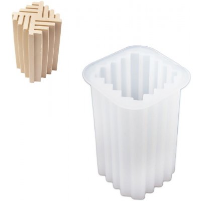 Manumi Silikonová forma na odlévání kreativní hmoty geo kvádr 87x57x57mm 3 ks – Sleviste.cz