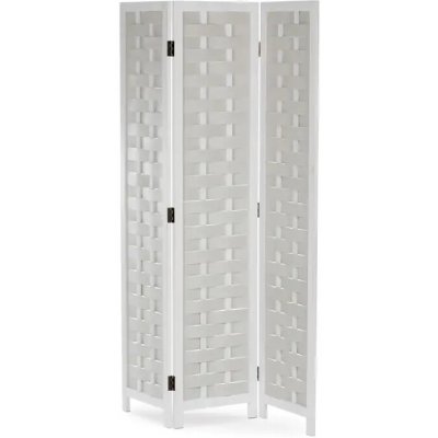 Autronic Paraván dřevěný EF-L186 WT bílý – Zboží Dáma