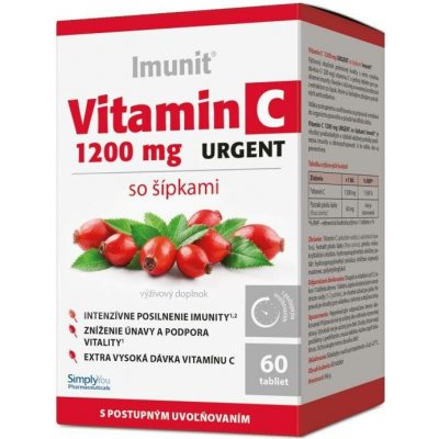 Imunit Vitamin C 1200 mg urgent se šípky 60 tablet – Hledejceny.cz