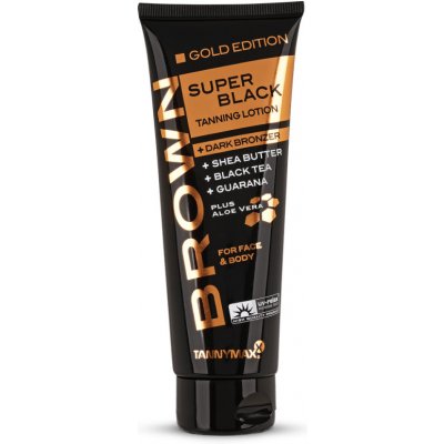 Tannymaxx Brown Super Black Dark Bronzer Tanning Lotion Gold edition 125 ml