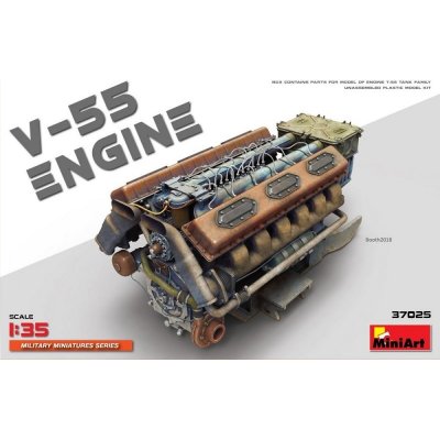 MiniArt V55 Engine plastic set 37025 1:35