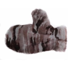 Splus Relaxační masážní rukavice z králičí kožešiny MAR57 šedá maskáčová