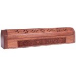 Nefertitis Truhlička a stojánek dřevo na vonné tyčinky se symboly čaker cca 31 x 5,5 x 6 cm – Zboží Dáma