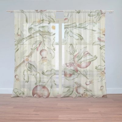 Sablio Záclony Ovocný akvarel: 2ks 150x250cm – Hledejceny.cz