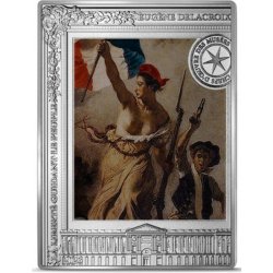 Monnaie de Paris Stříbrná mince Svoboda vede lidi Francie 22 g