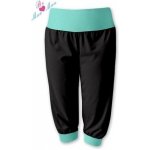 Be MaaMaa sportovní 3/4 legíny Capri černé/máta – Zboží Mobilmania