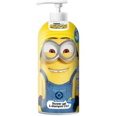 Minions, sprchový gél a šampón 2v1 Banana 1000 ml – Zbozi.Blesk.cz