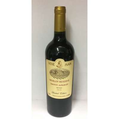 Wine Man Merlot Reserve 13,5% 0,75 l (holá láhev) – Hledejceny.cz