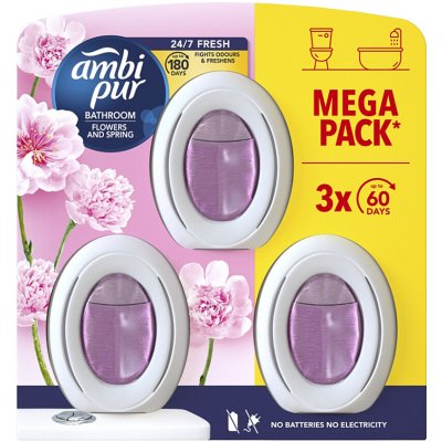 AMBI PUR Bathroom Osvěžovač vzduchu Flower & Spring 3 x 8 ml – Sleviste.cz