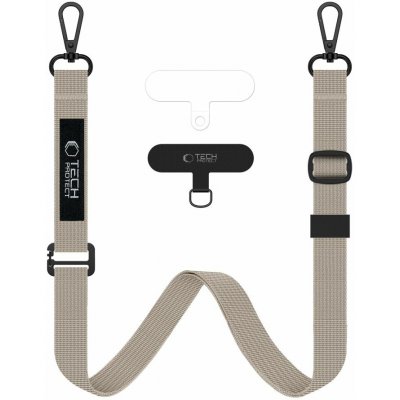 Šňůrka na telefon Tech-Protect C6S Crossbody – béžová – Zboží Mobilmania