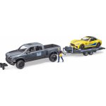 Bruder 2504 Terénní auto RAM přepravník závodní auto řidič – Zboží Dáma