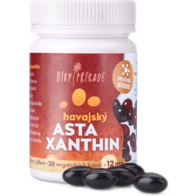 Díky přírodě Havajský astaxanthin Vegan 12 mg, 30 kapslí – Hledejceny.cz