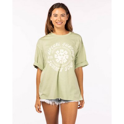 Rip Curl SUMMER SOUL HERITAGE TEE Mid Green – Zboží Mobilmania