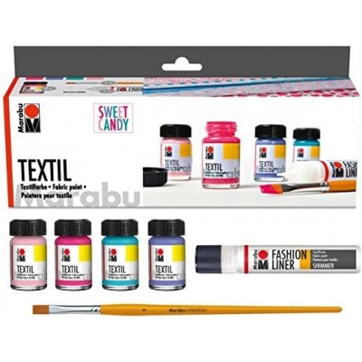 Marabu Sada barev na světlý textil Textil Sweet Candy – Zbozi.Blesk.cz