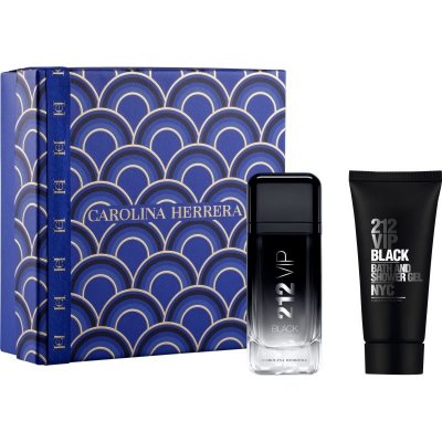 Carolina Herrera 212 VIP Men Black EDP 100 ml + sprchový gel 100 ml dárková sada – Zboží Mobilmania