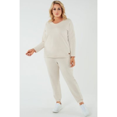 Italian Fashion Dámské tepláky Madri dlouhé Béžová – Zboží Mobilmania