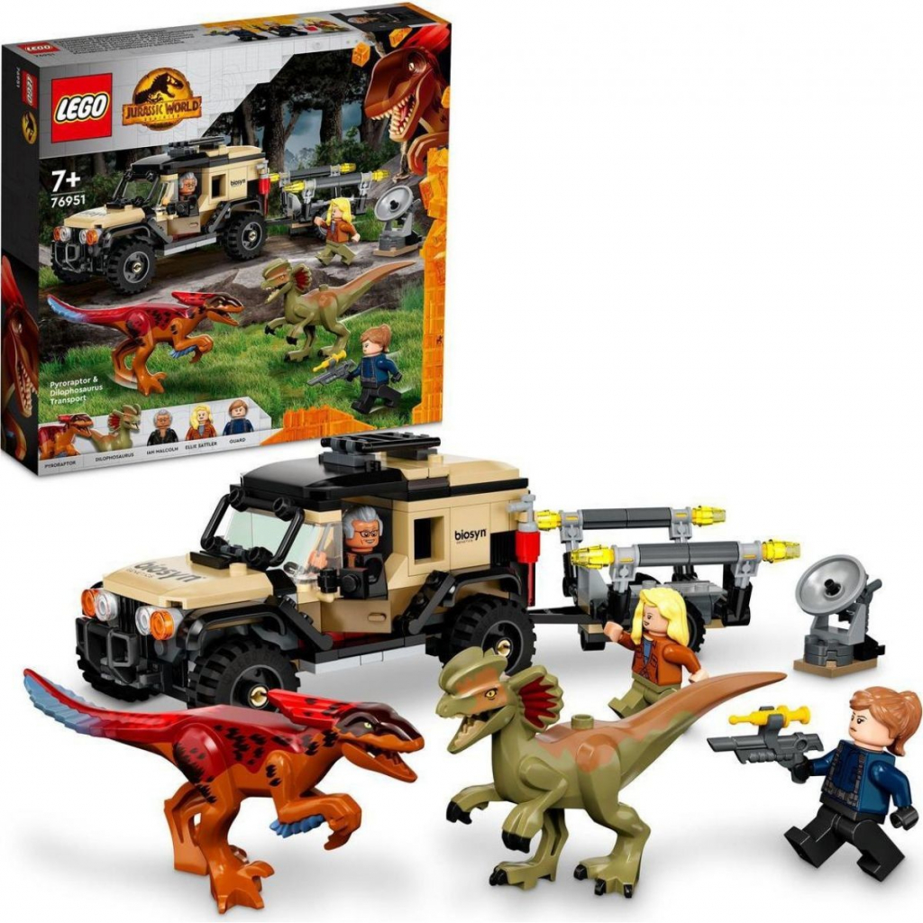 LEGO® Jurassic World 76951 Přeprava pyroraptoru a dilophosaura