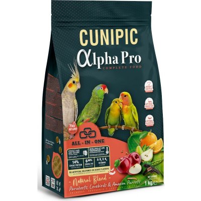 Cunipic Alpha Pro Natural Blend střední papoušek 1 kg – Sleviste.cz