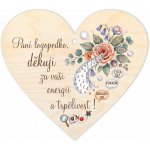 Woody Crafts Cedulka - Srdce pro paní logopedku – Hledejceny.cz