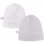 Eevi bavlněná čepice bílá/šedá – Zboží Mobilmania