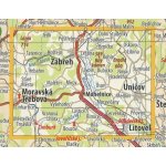 KČT 52 Zábřežsko - nástěnná turistická mapa 90 x 60 cm Varianta: mapa v dřevěném rámu, Provedení: Ticiago šedý – Hledejceny.cz