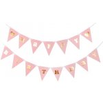 Girlanda růžová HAPPY BIRTHDAY – Zboží Dáma