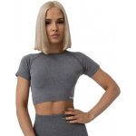 GymBeam FLO Crop Top Grey šedá – Zboží Mobilmania