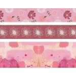 D.A. Samolepicí papírová růžová s květinami 3 ks – Zboží Dáma