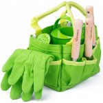 Bigjigs Toys zahradní set nářadí v plátěné tašce zelená – Sleviste.cz