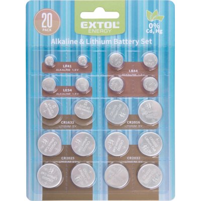 baterie alkalické a lithiové, sada 20ks 42057 – Zboží Živě