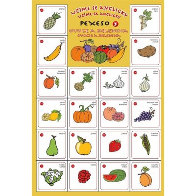 Tojemi Pexeso učíme se anglicky Ovoce a zelenina – Zboží Mobilmania