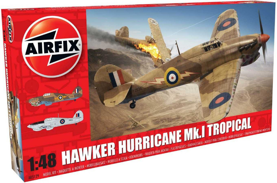 Airfix Plastikový model letadla A05129 Hawker Hurricane Mk.I Tropical 1:48