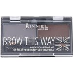 Rimmel Brow This Way Scuplting Kit 3 Dark Brown 2,4 g – Zbozi.Blesk.cz