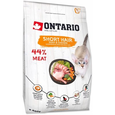 Ontario Cat Fresh Meat Short Hair Duck & Chicken 0,4 kg – Hledejceny.cz