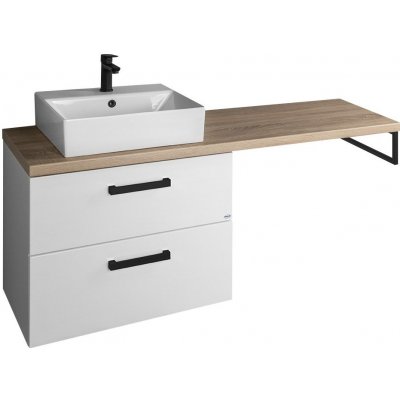 Aqualine VEGA II š. 145 cm, bílá/dub platin VG073-02 – Hledejceny.cz
