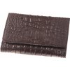 Kubát Kůže Dámská luxusní kožená černá peněženka designovaná 737012 Kroko Barva: hnědá