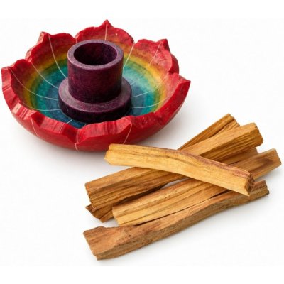 Mani Bhadra Palo Santo balíček 40 g s lotosovým stojánkem z mastku – Hledejceny.cz