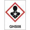 Piktogram GHS08 - Nebezpečné pro zdraví | Samolepka, aršík 10ks, 2x2cm