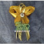 Vonička (vývazek) svatební - zlatá s perlovým květem II – Sleviste.cz