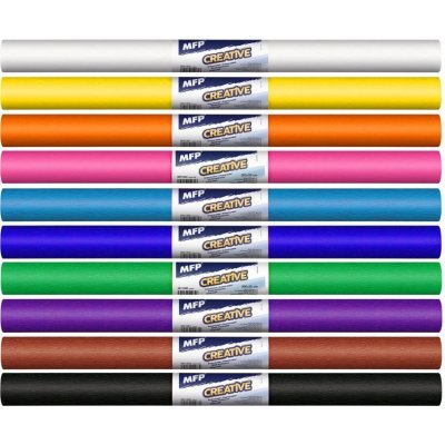 Krepový papír role 50x200cm - 10ks mix základních barev – Hledejceny.cz