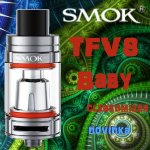 SMOK TFV8 Baby clearomizer Stříbrná 3ml – Hledejceny.cz