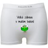 Boxerky, trenky, slipy novia Boxerky s potiskem Velká zábava v malém balení pánské bílé