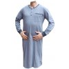Pánské pyžamo Xcena pánská noční košile dl.rukáv modrá