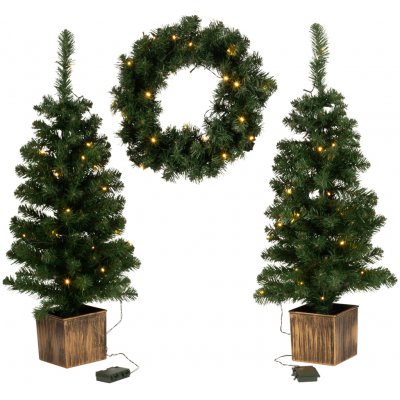 LIVARNO home Sada LED vánočních stromků a adventního věnce – Zboží Dáma
