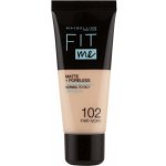 Maybelline Sjednocující make-up s matujícím efektem Fit Me! Matte & Poreless Make-Up 102 Fair Ivory 30 ml – Zboží Mobilmania