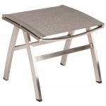 Stern Podnožka Mika, 50x43x45 cm, rám nerezová ocel, výplet textilen linen grey – Hledejceny.cz