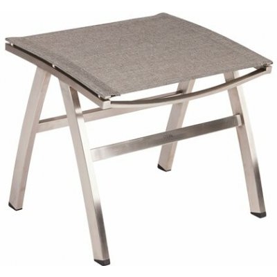 Stern Podnožka Mika, 50x43x45 cm, rám nerezová ocel, výplet textilen linen grey – Hledejceny.cz