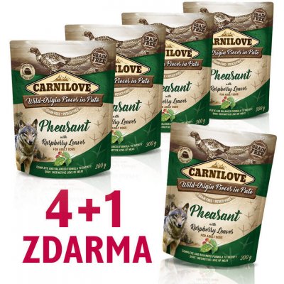 Carnilove Paté Pheasant with Raspberry Leaves 5 x 300 g – Hledejceny.cz