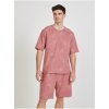 Pánské pyžamo Calvin Klein pánské pyžamové triko kr.rukáv růžové